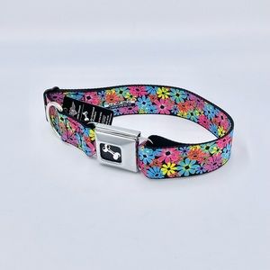 NEW Buckle-Down Seatbelt Buckle Floral Pattern Dog Collar size Large